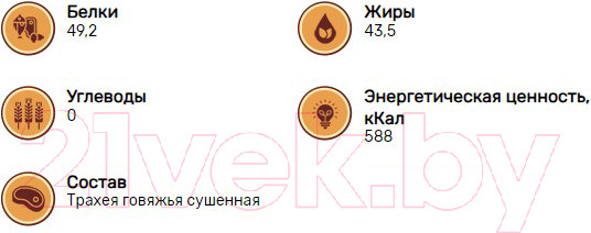 Изображение товара Набор лакомств для собак Кусьняшка Трахея говяжья (6уп)