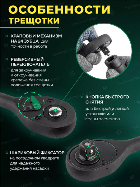 Изображение товара Универсальный набор инструментов RockForce RF-4245B-5MPB(57603)