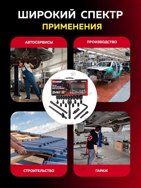 Изображение товара Универсальный набор инструментов ForceKraft FK-4245B-5MPB(57604)