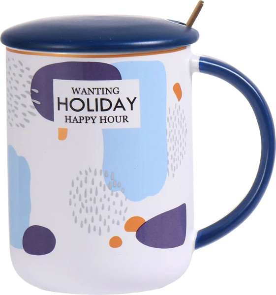 Изображение товара Кружка с ложкой Nouvelle С крышкой Happy hour / 1760171-2