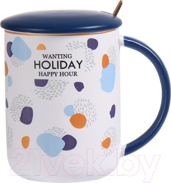 Изображение товара Набор для чая/кофе Nouvelle С крышкой и ложкой Happy Hour / 1760171-4