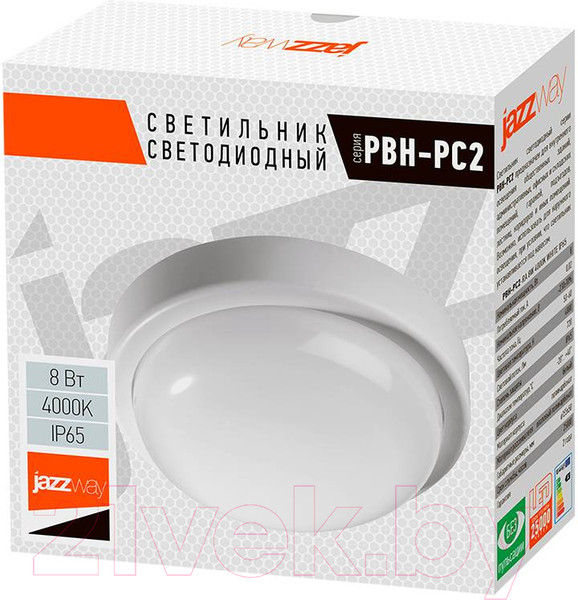 Изображение товара Светильник ЖКХ JAZZway Банник PBH-PC2-RA 8Вт 4000К / 1035646