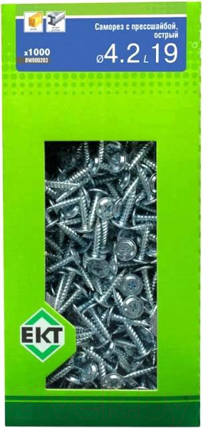 Изображение товара Саморез ЕКТ С прессшайбой 4.2x19 / BW000203 (1000шт)