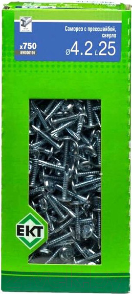 Изображение товара Саморез ЕКТ С прессшайбой 4.2x25 / BW000196 (750шт)