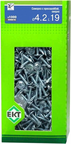 Изображение товара Саморез ЕКТ С прессшайбой 4.2x19 / BW000195 (1000шт)