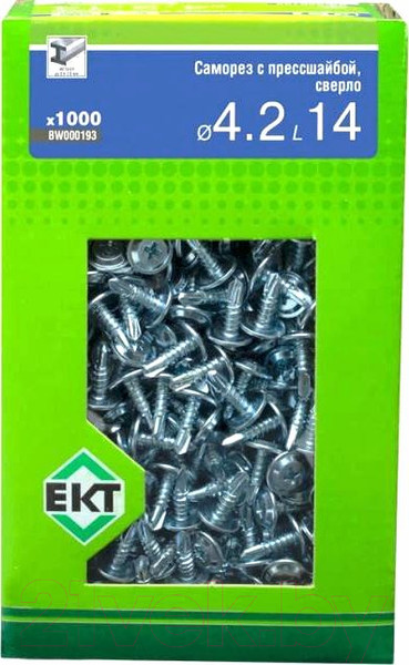 Изображение товара Саморез ЕКТ С прессшайбой 4.2x14 / BW000193 (1000шт)