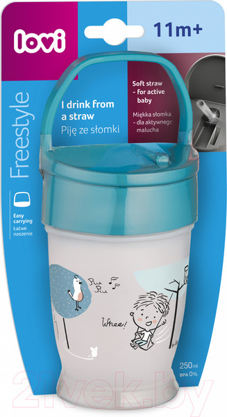 Изображение товара Поильник Lovi С трубочкой / 35/354 boy (250мл)