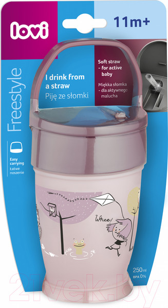 Изображение товара Поильник Lovi С трубочкой / 35/354 girl (250мл)