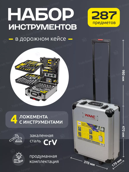 Изображение товара Универсальный набор инструментов WMC Tools WMC-40287 (57276)