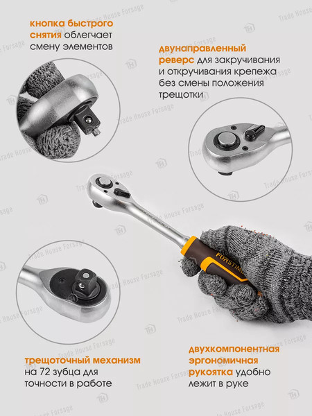 Изображение товара Универсальный набор инструментов Forstime FT-42022-5(56911)