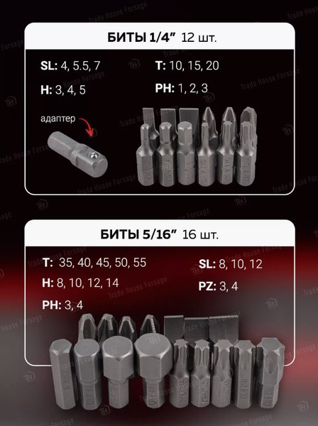 Изображение товара Универсальный набор инструментов BaumAuto 1/4", 3/8" 6гр. BM-4941-5DS   (57675-94 шт)