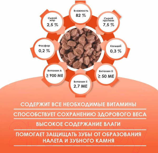 Изображение товара Влажный корм для кошек Kissa С индейкой в соусе (75г)