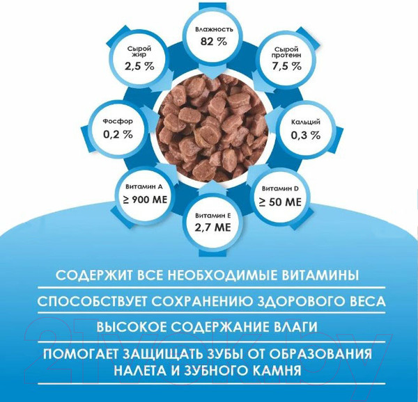 Изображение товара Влажный корм для кошек Kissa С рыбой в соусе (75г)