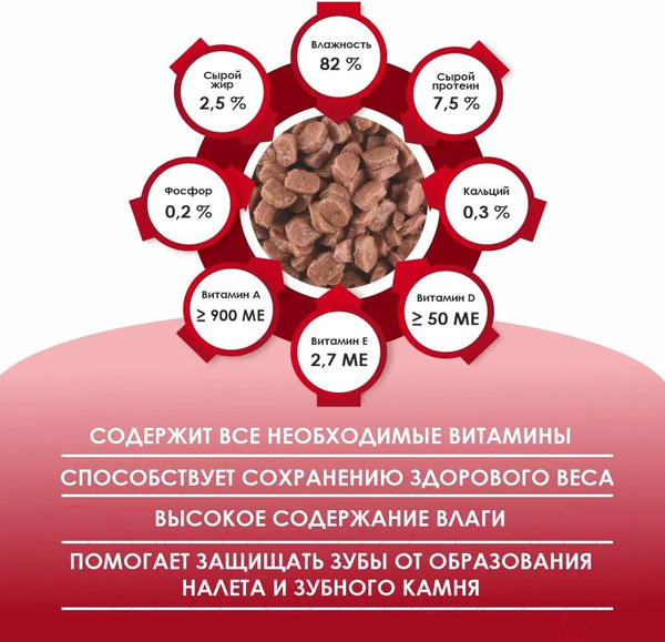 Изображение товара Влажный корм для кошек Kissa С говядиной в соусе (75г)