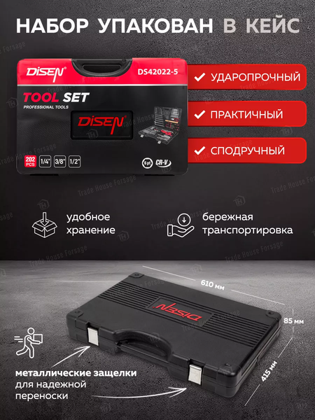Изображение товара Универсальный набор инструментов Disen DS42022-5 (57973)