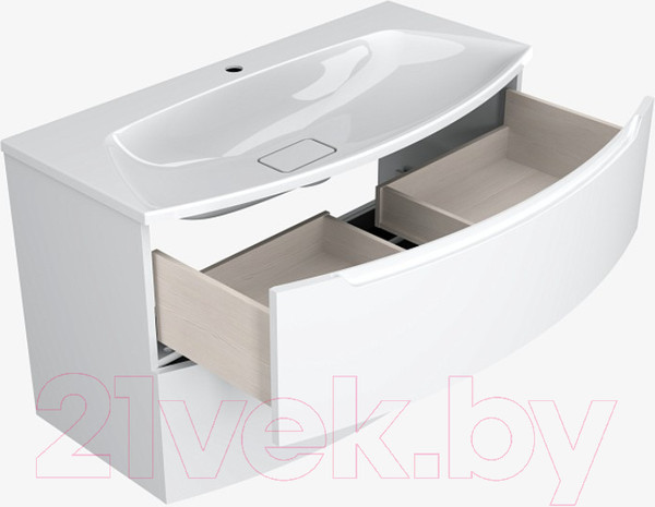 Изображение товара Тумба под умывальник Belux Ганновер НП 80-02 (1, белый глянец)