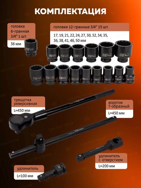 Изображение товара Универсальный набор инструментов Partner PA-6212-9MPB (57962)