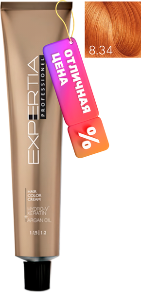 Изображение товара Крем-краска для волос Farcom Expertia Professionel тон 8.34 (100мл)