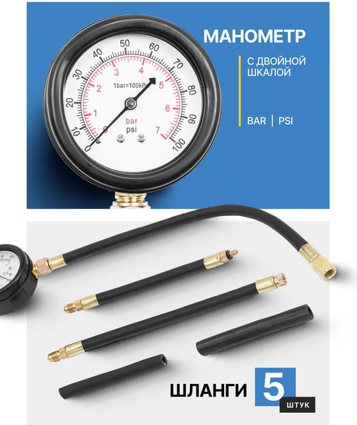 Изображение товара Тестер давления топлива Partner PA-946G08(57879)