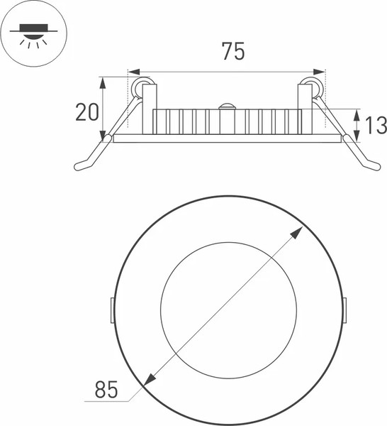 Изображение товара Точечный светильник Arlight DL-85M-4W Day White / 020103