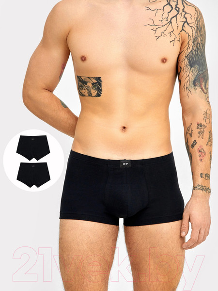 Изображение товара Комплект мужских трусов Mark Formelle 411122-2 (р.90-100, черный/черный)