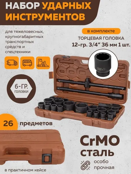 Изображение товара Универсальный набор инструментов Forstime FT-68262-5MPB (57688)