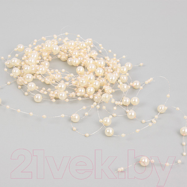 Изображение товара Набор украшений для праздника Darvish Бусы на леске / DV-H-1632-8 (бежевый)