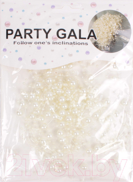 Изображение товара Набор украшений для праздника Darvish Бусы на леске / DV-H-1632-1 (кремовый)