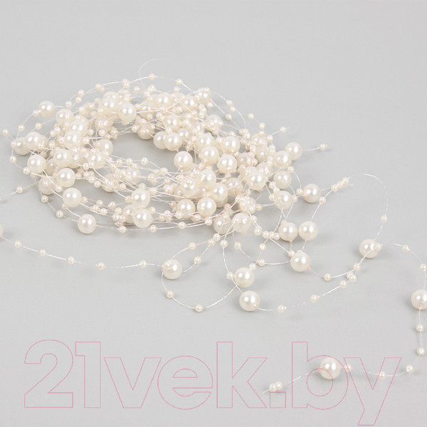 Изображение товара Набор украшений для праздника Darvish Бусы на леске / DV-H-1632-1 (кремовый)