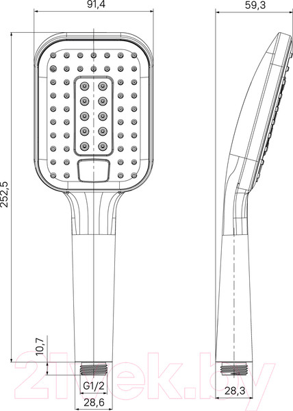 Изображение товара Лейка ручного душа Milardo 3F Ideal Spa ILS3FBSM18 (черный матовый)