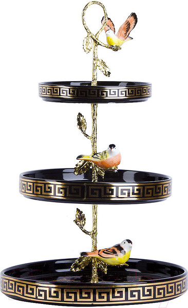 Изображение товара Ваза-этажерка Nouvelle Черный мрамор / 1180035