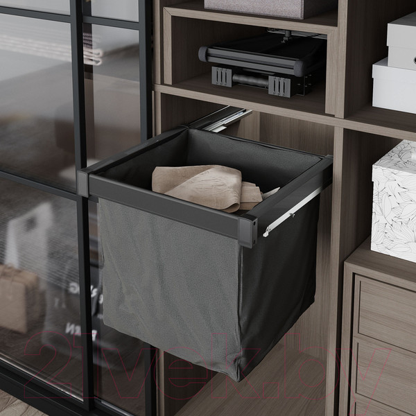 Изображение товара Корзина выдвижная для шкафа Starax S-6791-A (антрацит)