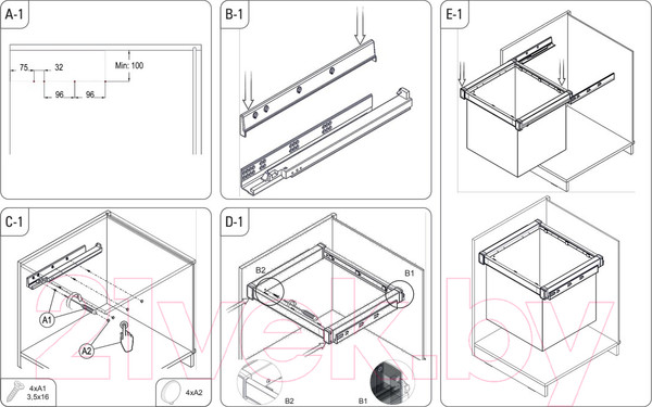 Изображение товара Корзина выдвижная для шкафа Starax S-6792-W (белый)