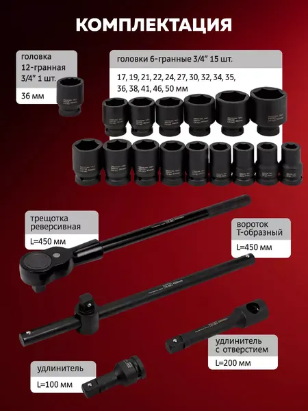 Изображение товара Универсальный набор инструментов BaumAuto BM-6212-5MPB (57959)