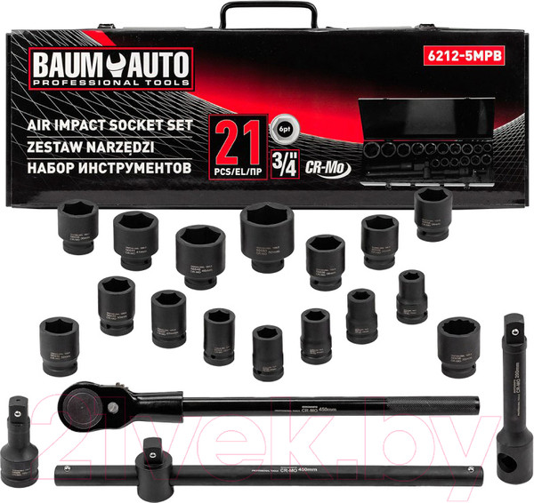 Изображение товара Универсальный набор инструментов BaumAuto BM-6212-5MPB