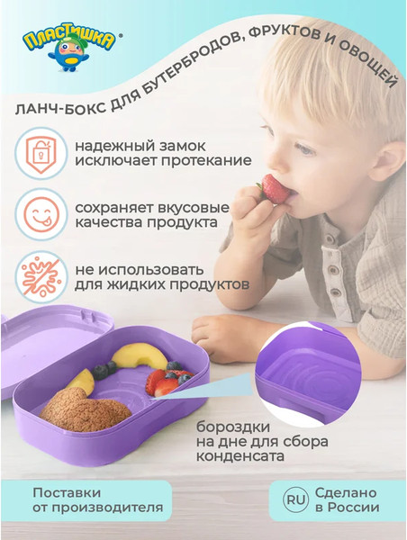 Изображение товара Набор для ланча Пластишка 431331403 (сиреневый)