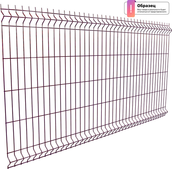 Изображение товара 3D панель заборная Белзабор Medium RAL 8017 GL 1230x2500мм