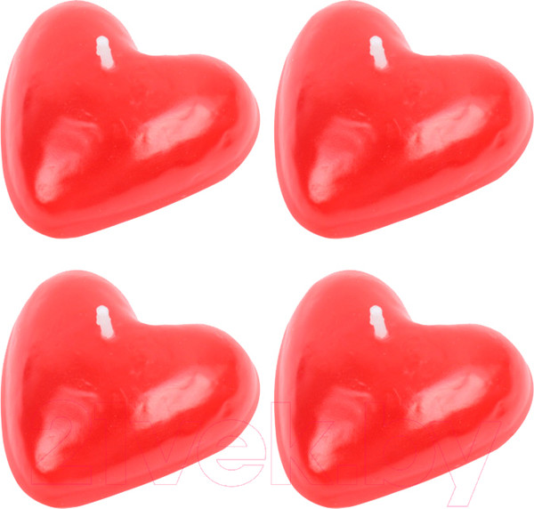 Изображение товара Набор свечей Darvish Сердце / DV-H-1654-4 (4шт)