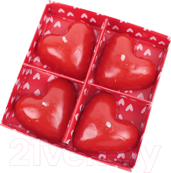 Изображение товара Набор свечей Darvish Сердце / DV-H-1654-4 (4шт)