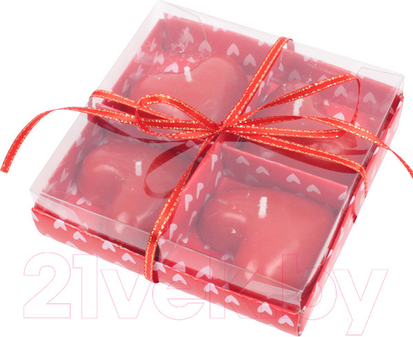 Изображение товара Набор свечей Darvish Сердце / DV-H-1654-4 (4шт)