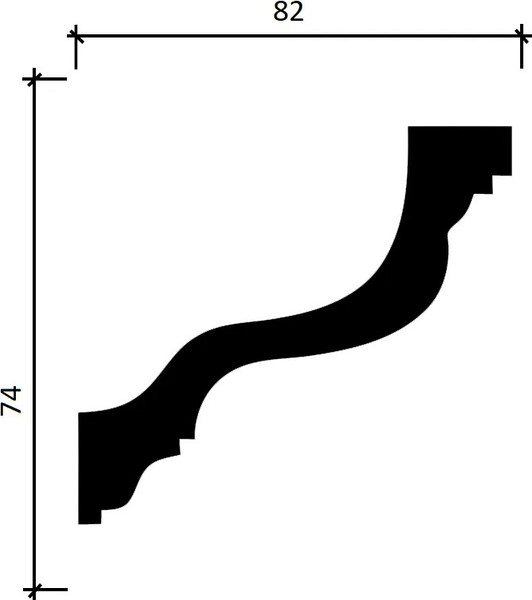 Изображение товара Плинтус потолочный Decor-Dizayn DD30 (74x82x2000)