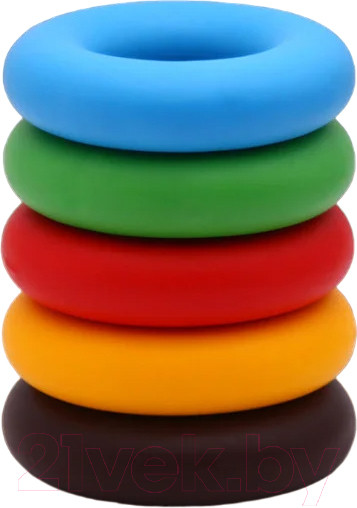 Изображение товара Набор эспандеров PROFITNESSLAB 13888 (5шт, голубой/зеленый/красный/желтый/коричневый)