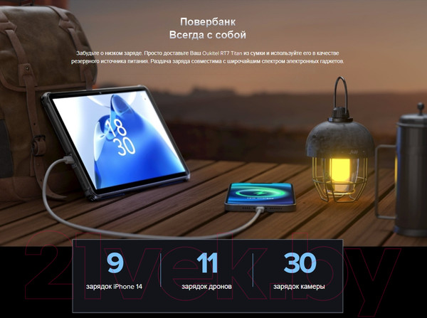 Изображение товара Планшет Oukitel RT7 12GB/256GB (черный)