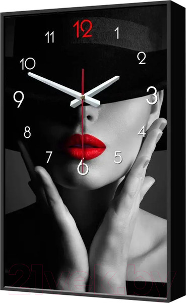 Изображение товара Настенные часы Декарт Красное и черное 8Ч0007 (вертикальные)