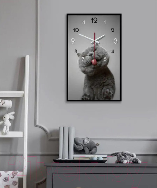 Изображение товара Настенные часы Декарт Кот Британец 8Ч0012