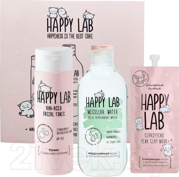 Изображение товара Набор косметики для лица Happy Lab Cleansing Ritual Маска 20мл+Мицеллярная вода 300мл+Тоник200мл
