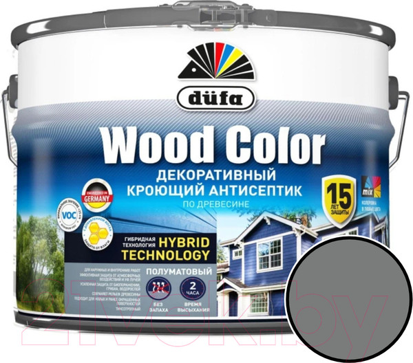 Изображение товара Антисептик для древесины Dufa Wood Color (9л, маренго)