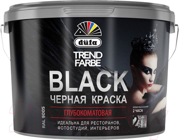Изображение товара Краска Dufa ВД Trend Farbe Black (5л, RAL 9005 черный)