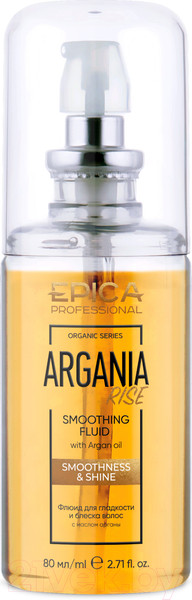 Изображение товара Флюид для волос Epica Professional Argania Rise Organic Для гладкости и блеска волос (80мл)