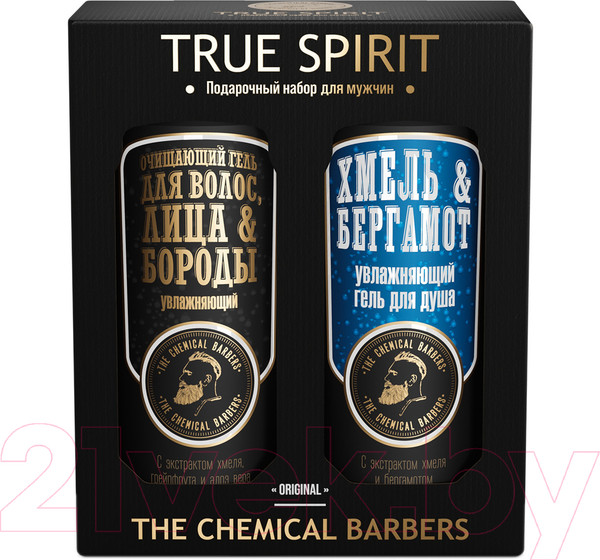 Изображение товара Набор косметики для тела и волос The Chemical Barbers True Spirit Гель д/волос и бороды+Гель д/душа 2x350мл